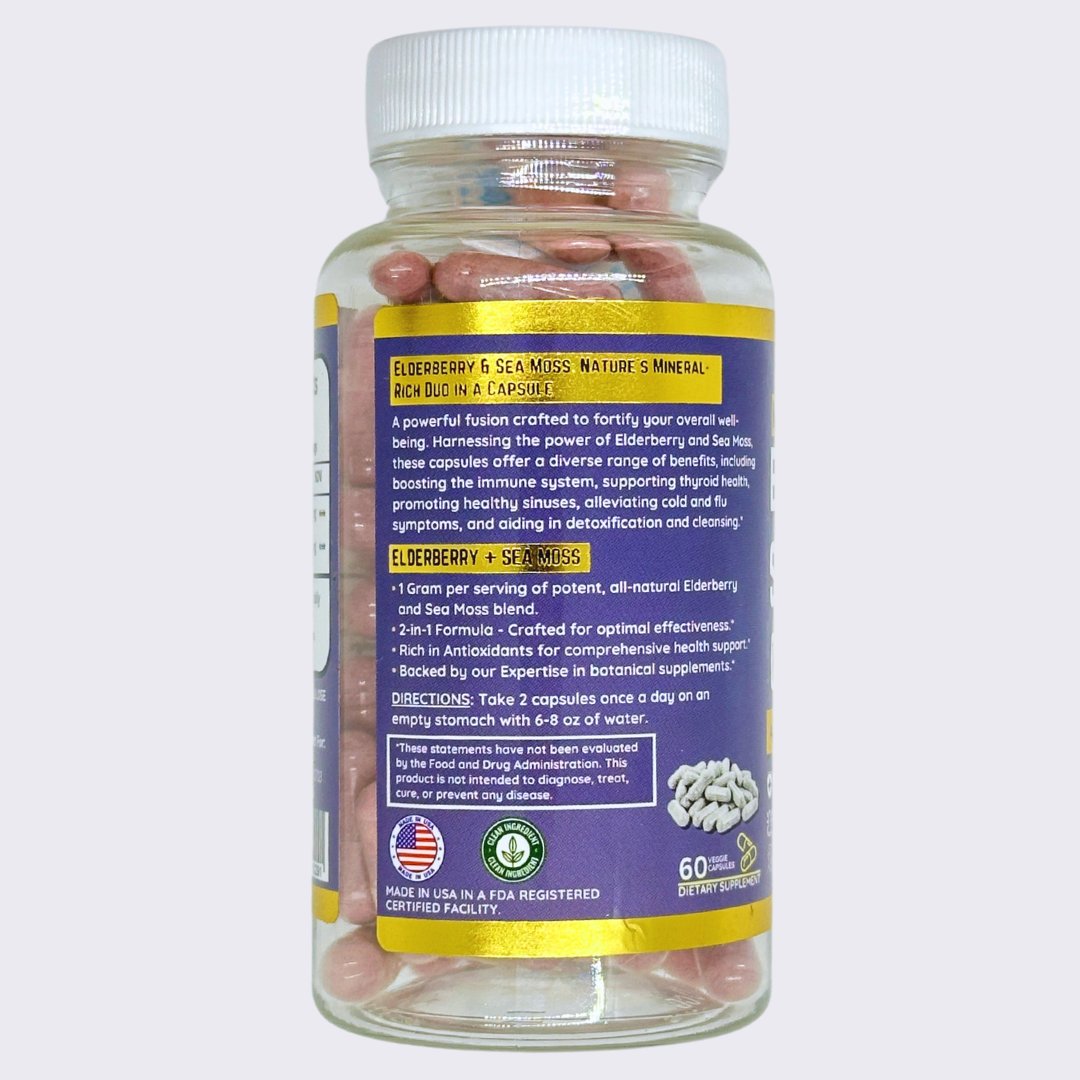 Elderberry Sea Moss Capsules (60 Capsules)